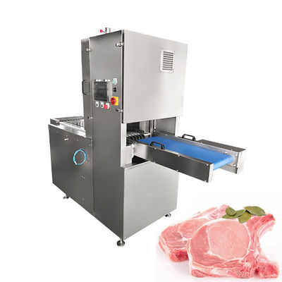 JYD-2550 অটোমেটেড মাংস Bandsaw পুকুর চপ কাটিয়া মেশিন কনভেয়র বেল্ট আউটলেট সঙ্গে