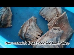 JYD-2550 অটোমেটেড মাংস Bandsaw পুকুর চপ কাটিয়া মেশিন কনভেয়র বেল্ট আউটলেট সঙ্গে